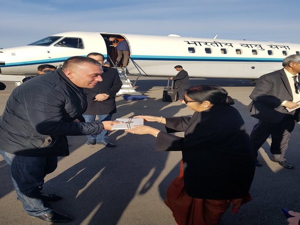 Swaraj arrived in the ancient city of Samarkand on Saturday