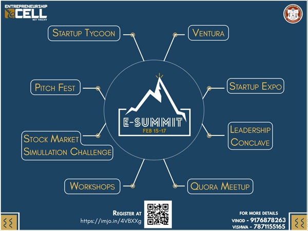 From Eureka to Unicorn: E-Cell NIT Trichy to host Entrepreneurship Summit 2019 From Eureka to Unicorn: E-Cell NIT Trichy to host Entrepreneurship Summit 2019