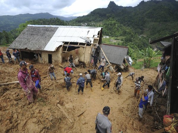 File photo of rescuers searching for victims at a village hit by a landslide in Sirnaresmi, Indonesia on Jan. 1, 2019 (Image-PTI) File photo of rescuers searching for victims at a village hit by a landslide in Sirnaresmi, Indonesia on Jan. 1, 2019 (Image-PTI)