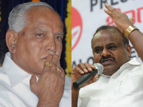 BJP chief BS Yeddyurappa and Karnataka CM HD Kumaraswamy BJP chief BS Yeddyurappa and Karnataka CM HD Kumaraswamy