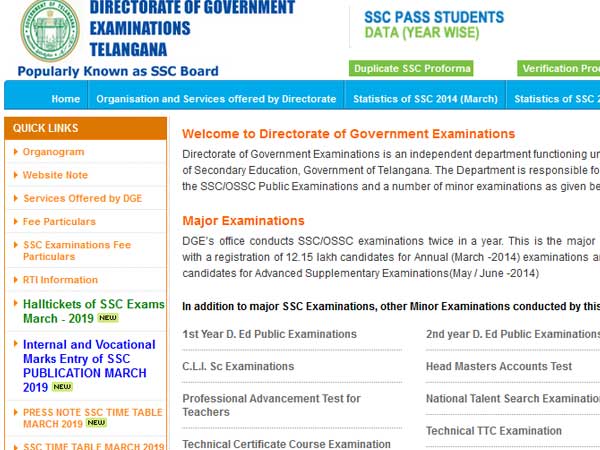 Telangana TS SSC 2019 admit card out, download now Telangana TS SSC 2019 admit card out, download now