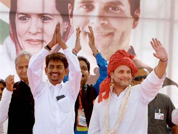 Congress MLA Alpesh Thakor with Rahul Gandhi. PTI file photo Congress MLA Alpesh Thakor with Rahul Gandhi. PTI file photo