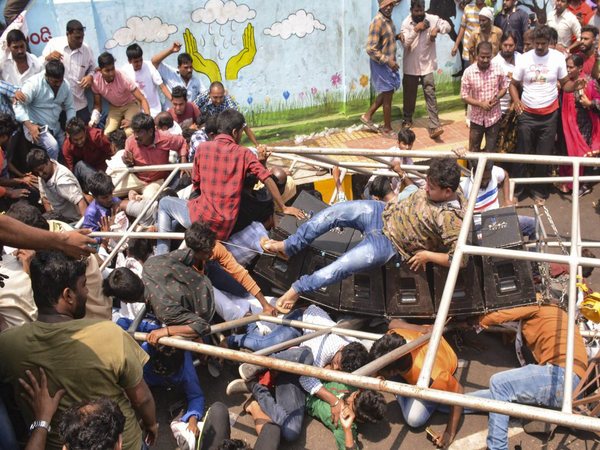 Chaos in Jana Sena rally