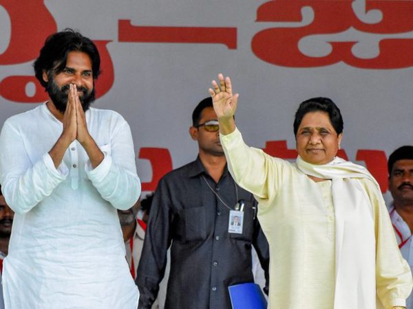 Mayawati with Pawan Kalyan