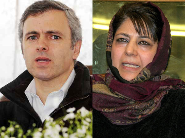File photo of Omar Abdullah and Mehbooba Mufti File photo of Omar Abdullah and Mehbooba Mufti