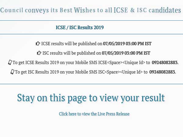 ICSE, ISC results 2019 to be declared today at this time ICSE, ISC results 2019 to be declared today at this time