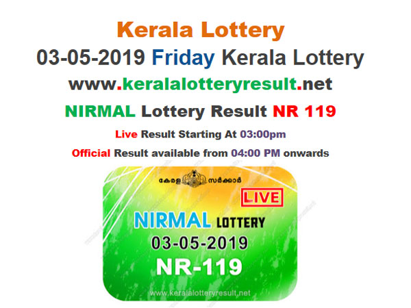 Win Rs 80 lakh, Kerala Today Lottery results: Nirmal NR-119 today lottery result LIVE, now Win Rs 80 lakh, Kerala Today Lottery results: Nirmal NR-119 today lottery result LIVE, now
