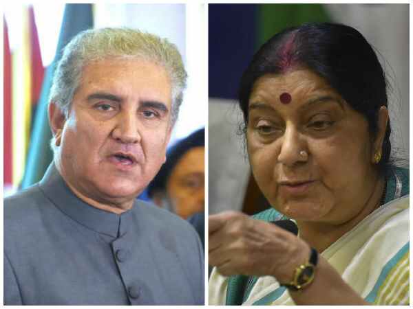 File photo of Sushma Swaraj and Shah Mahmood Qureshi File photo of Sushma Swaraj and Shah Mahmood Qureshi