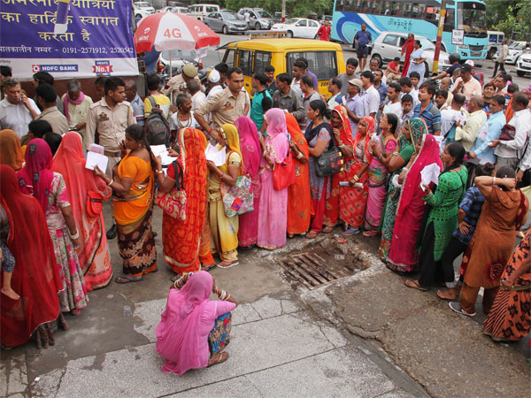 Pilgrims wait in queues to get themselves registered for Amarnath Yatra Pilgrims wait in queues to get themselves registered for Amarnath Yatra