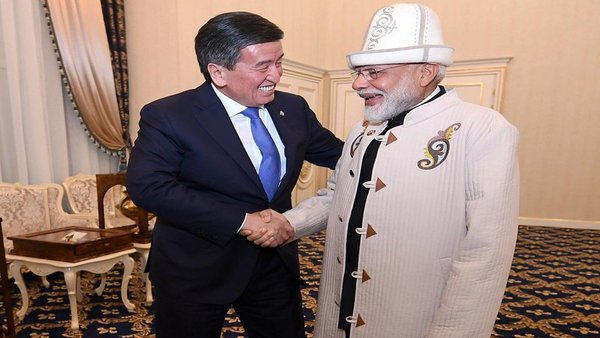 Prime Minister Narendra Modi and Kyrgyzstan President Sooronbay Jeenbekov Prime Minister Narendra Modi and Kyrgyzstan President Sooronbay Jeenbekov