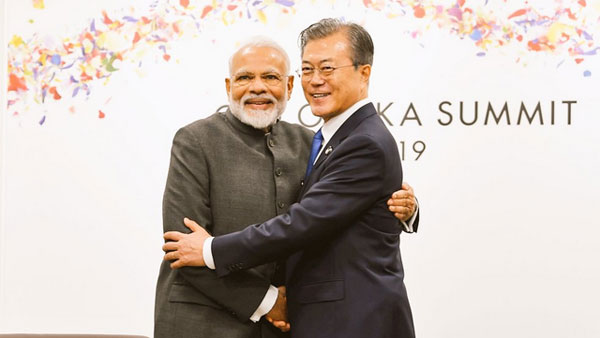 Prime Minister Narendra Modi and South Korean President Moon Jae-in Prime Minister Narendra Modi and South Korean President Moon Jae-in