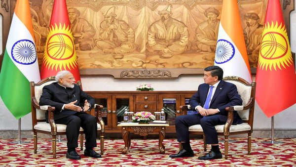 Prime Minister Narendra Modi and Kyrgyz President Sooronbay Jeenbekov Prime Minister Narendra Modi and Kyrgyz President Sooronbay Jeenbekov