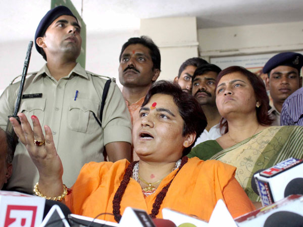 File photo of Sadhvi Pragya Singh Thakur File photo of Sadhvi Pragya Singh Thakur