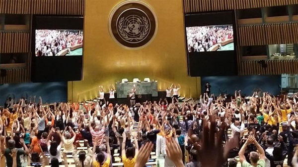 Chants of 'Om' at the United Nations