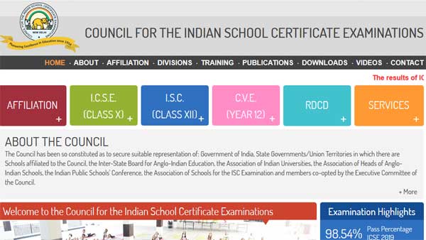 ICSE 10th, 12th compartment result 2019 declared, get result via SMS ICSE 10th, 12th compartment result 2019 declared, get result via SMS
