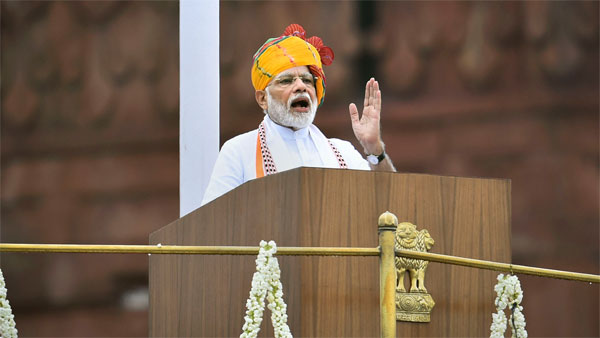 Prime Minister Narendra Modi addresses the nation from the ramparts of the historic Red Fort on the occasion of 73rd Independence Day Prime Minister Narendra Modi addresses the nation from the ramparts of the historic Red Fort on the occasion of 73rd Independence Day