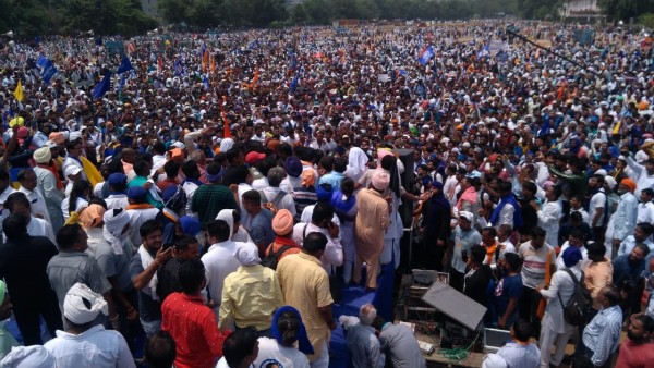 Twitter image of Ravidas temple protesters Twitter image of Ravidas temple protesters