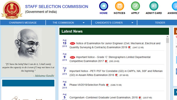 SSC Recruitment 2019 for Grade C: important notification SSC Recruitment 2019 for Grade C: important notification