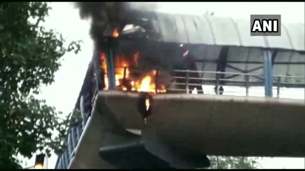 Fire breaks out at Cotton Green railway station in Mumbai Fire breaks out at Cotton Green railway station in Mumbai