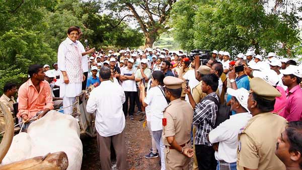 Kiran Bedi rides bullock card, loses Iphone, finds it later Kiran Bedi rides bullock card, loses Iphone, finds it later
