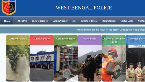 West Bengal Police Constable final result 2018 declared, salary details here West Bengal Police Constable final result 2018 declared, salary details here