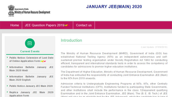 JEE Main 2020 registration: Check revised dates JEE Main 2020 registration: Check revised dates