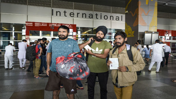 Over 300 Indians deported from Mexico land in Delhi Over 300 Indians deported from Mexico land in Delhi