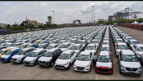 Cars parked in a dock at the Chennai Port Cars parked in a dock at the Chennai Port