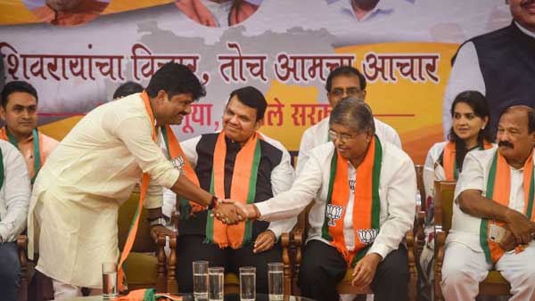 Chief Minister Devendra Fadanvis and State BJP President Chandrakant Patil welcomes Vanchit Bahujan Agahadhi