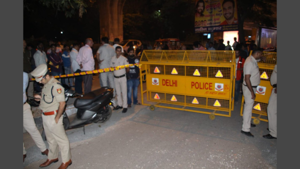 Police near Hans Raj Hans' office