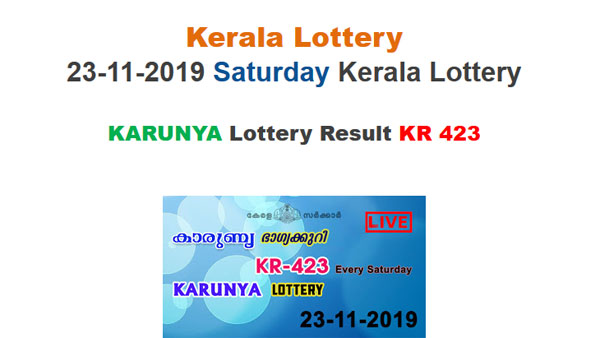 Kerala State Lottery Today Result: Rs 1 crore prize money for Karunya KR-423 lottery result Kerala State Lottery Today Result: Rs 1 crore prize money for Karunya KR-423 lottery result