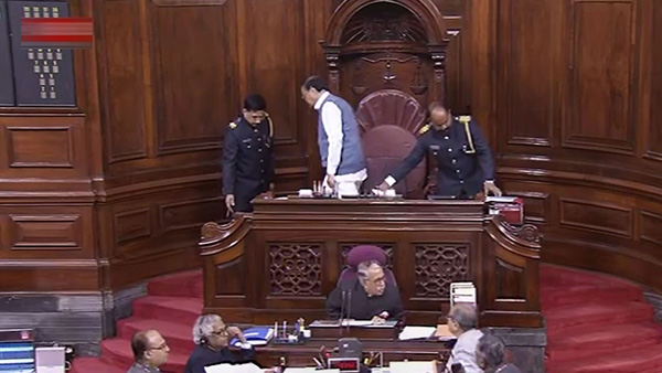 Rajya Sabha marshals spotted without military-style caps Rajya Sabha marshals spotted without military-style caps