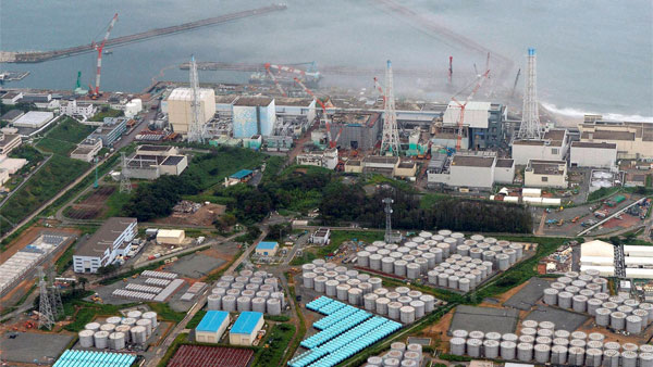 aerial photo shows the Fukushima Dai-ichi nuclear plant at Okuma aerial photo shows the Fukushima Dai-ichi nuclear plant at Okuma