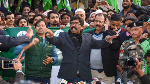 Jharkhand Mukti Morcha (JMM) working president Hemant Soren Jharkhand Mukti Morcha (JMM) working president Hemant Soren