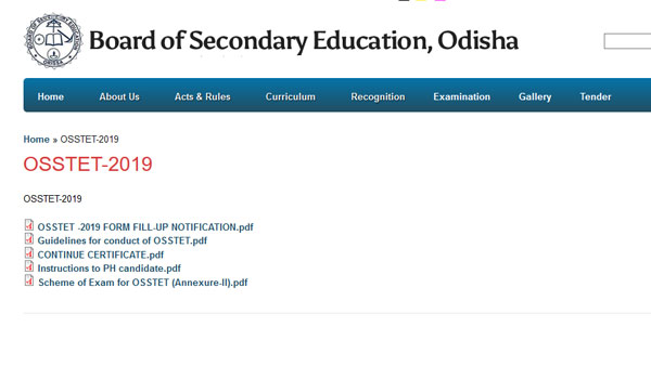 Odisha OSSTET 2019: Check details and eligibility Odisha OSSTET 2019: Check details and eligibility