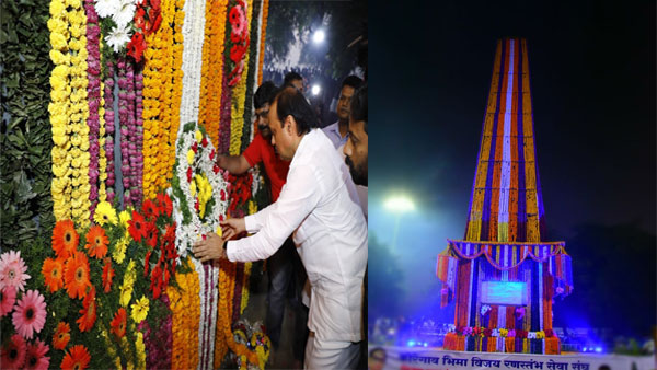 Maharashtra Deputy CM Ajit Pawar pays tributes at Koregaon Bhima war memorial Maharashtra Deputy CM Ajit Pawar pays tributes at Koregaon Bhima war memorial