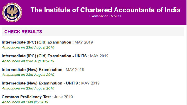 ICAI CA Result 2019 dates announced ICAI CA Result 2019 dates announced