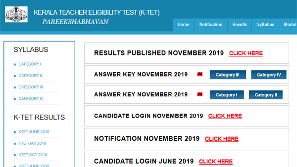 Direct link to check Kerala TET Result Direct link to check Kerala TET Result