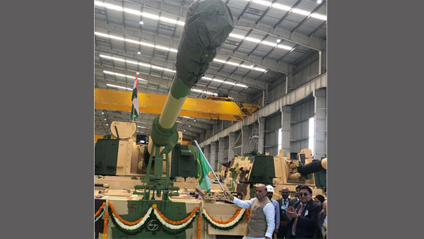 Rajnath Singh flags off 51st K-9 Vajra in Surat Rajnath Singh flags off 51st K-9 Vajra in Surat