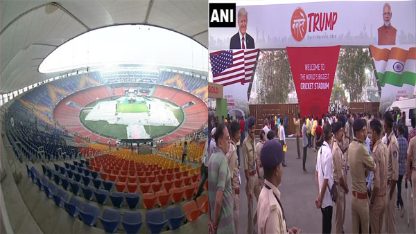 Ahead of Trump’s visit, entry gate at Motera stadium collapses Ahead of Trump’s visit, entry gate at Motera stadium collapses