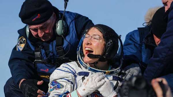 After a record-breaking 328 days in space, US astronaut Christina Koch returns to Earth After a record-breaking 328 days in space, US astronaut Christina Koch returns to Earth