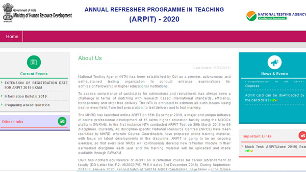 NTA ARPIT Result 2020 update NTA ARPIT Result 2020 update