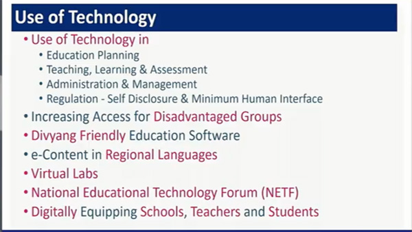 Use of technology: