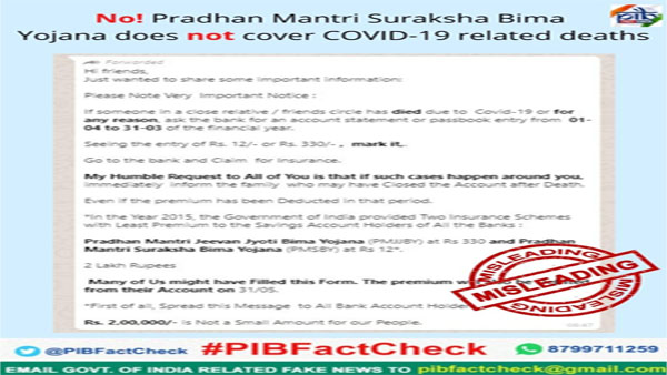 Fact Check Do Pmsby Pmjjby Give Insurance Cover For Covid 19 Related Deaths Oneindia News