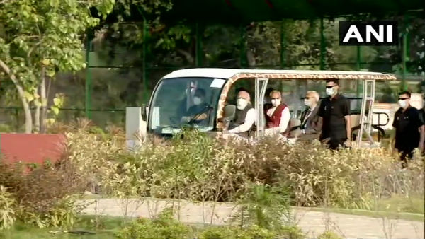 Narendra Modi takes tour of Sardar Patel Zoological Park in Kevadia after inaugurating it Narendra Modi takes tour of Sardar Patel Zoological Park in Kevadia after inaugurating it
