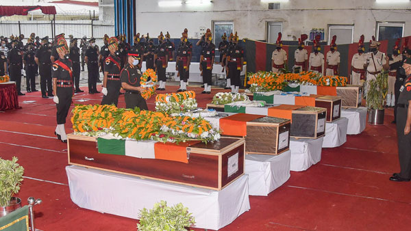 Names of 20 soldiers martyred in Galwan Valley clash inscribed on war memorial Names of 20 soldiers martyred in Galwan Valley clash inscribed on war memorial