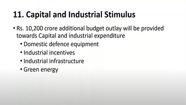 Capital and industrial stimulus:
