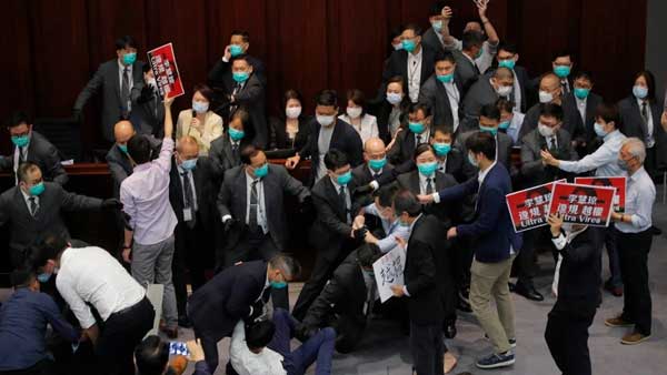 Hong Kong lawmakers arrested for disrupting legislature Hong Kong lawmakers arrested for disrupting legislature