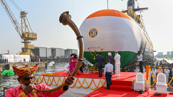 Indian Navy launches its fifth Scorpene class submarine Vagir Indian Navy launches its fifth Scorpene class submarine Vagir