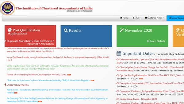 Application for ICAI CA exam city change released Application for ICAI CA exam city change released